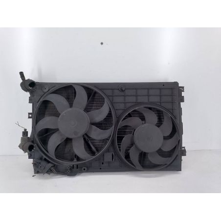 CHŁODNICA WODY Z WENTYLATOREM SKODA OCTAVIA II 1.9 TDI 105KM 1.9 TDI 2006 1K0121253AA  1K0121207T 