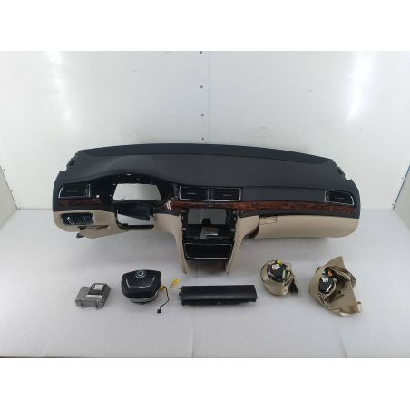 DESKA ROZDZIELCZA,KONSOLA PODUSZKI SENSOR PASY SKODA SUPERB II 3.6 FSI 260KM 3.6 FSI 2010 3T1857007C 